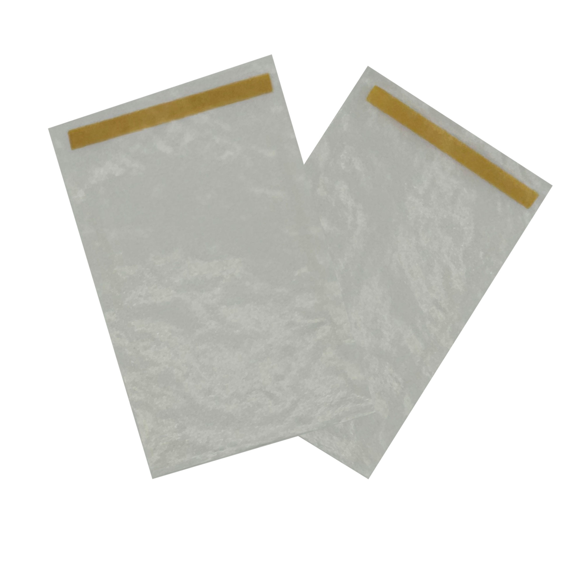 Flachbeutel mit SK Streifen, Pergamin 40 g/m², 75x102+16 mm