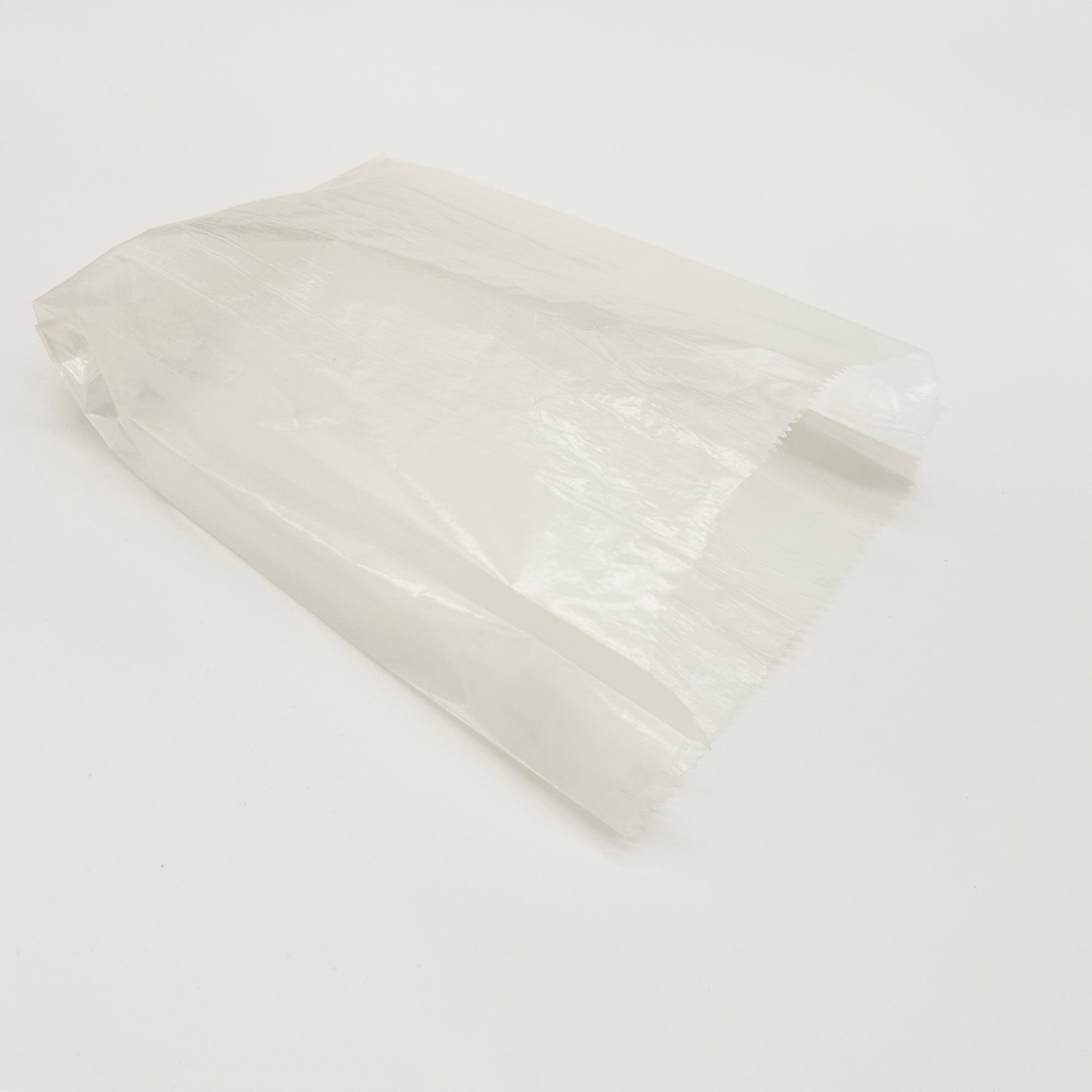 Faltenbeutel, Einnahtklebung, 160x60x210+15 mm, 40g/m²