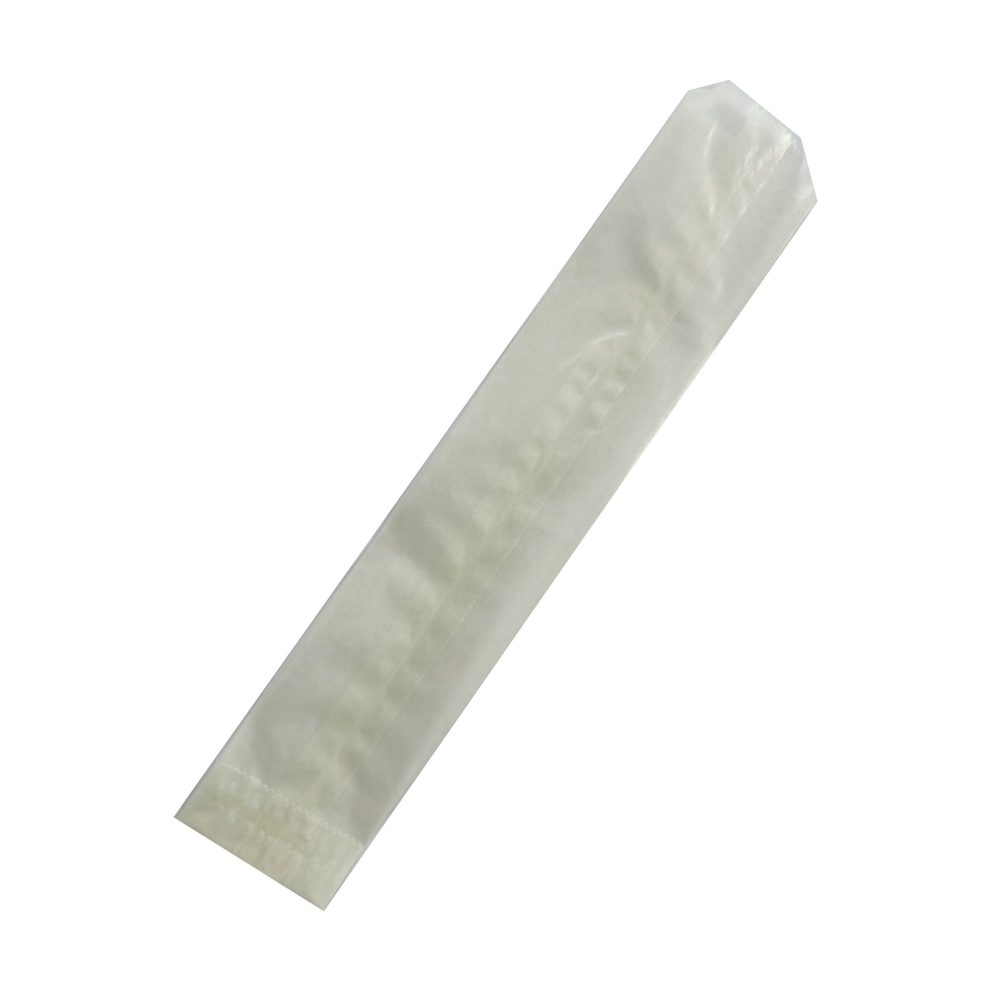 Einnahtflachbeutel Pergamin 40g/m², 65x320 mm, Zackenschnitt
